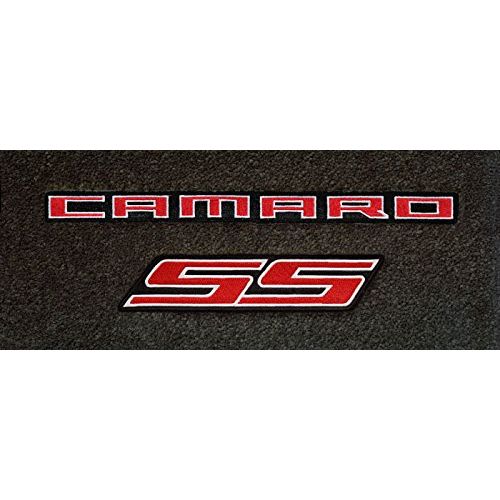  Lloyd Mats  - Classic Loop Ebony Front Floor Mats For Chevrolet Camaro 2010-15 with Red Camaro SS Script Logo