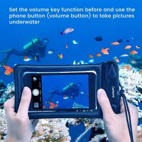  [아마존베스트]Cambond Floating Waterproof Phone Pouch, 3 Pack Waterproof Phone Case, Transparent PVC Water Proof Cell Phone Pouch Dry Bag with Lanyard for iPhone Xs Max XR X 8 7 6 Plus (White+Bl