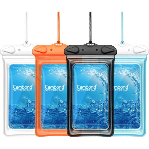  [아마존베스트]Floatable Waterproof Phone Pouch, Cambond Floating Water Proof Cell Phone Case Both Sides Clear Dry Bag for iPhone XS Max/XR/X/8/7 Plus Galaxy Pixel Up to 6.5, Snorkeling Cruise Sh