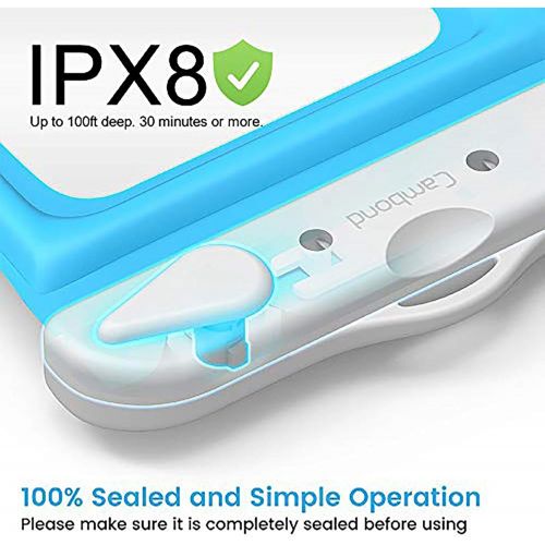  [아마존베스트]Floatable Waterproof Phone Pouch, Cambond Floating Water Proof Cell Phone Case Both Sides Clear Dry Bag for iPhone XS Max/XR/X/8/7 Plus Galaxy Pixel Up to 6.5, Snorkeling Cruise Sh