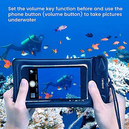  [아마존베스트]Floatable Waterproof Phone Pouch, Cambond Floating Water Proof Cell Phone Case Both Sides Clear Dry Bag for iPhone XS Max/XR/X/8/7 Plus Galaxy Pixel Up to 6.5, Snorkeling Cruise Sh