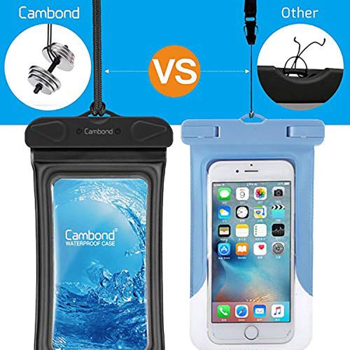  [아마존베스트]Waterproof Phone Pouch, Cambond 3 Pack Floating Waterproof Phone Case, Water Proof Cell Phone Pouch Dry Bag for iPhone 11 Pro XS Max XR X 8 7 Plus Galaxy up to 6.5, Cruise Ship Bea