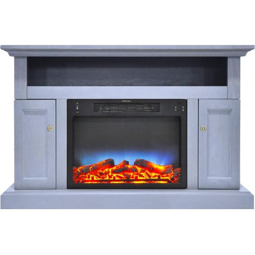  CAMBRIDGE Slate Blue Sorrento Electric Fireplace with Multi-Color LED Insert and 47 in. Entertainment Stand