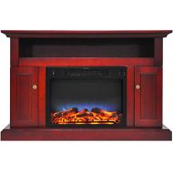 CAMBRIDGE 47-in. Sorrento Multi-Color LED Insert and Entertainment Stand in Cherry, CAMBR5021-2CHRLED Electric Fireplace