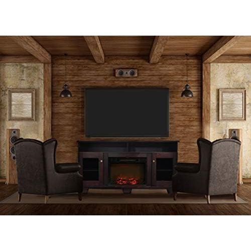  Cambridge Savona Fireplace Mantel with Electronic Fireplace Insert, Mahogany