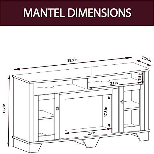  Cambridge Savona Fireplace Mantel with Electronic Fireplace Insert, Mahogany