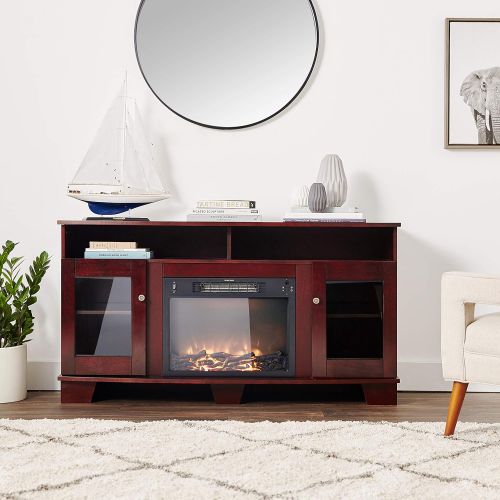  Cambridge Savona Fireplace Mantel with Electronic Fireplace Insert, Mahogany