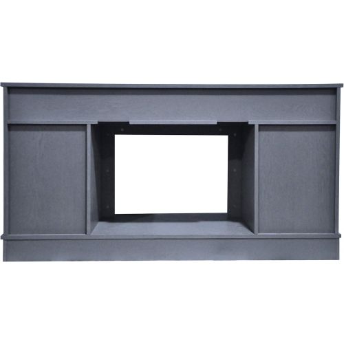  CAMBRIDGE Slate Blue Savona 59 in. Electric Fireplace Entertainment Stand and Multi-Color LED Flame Display