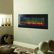 CAMBRIDGE 56-in. Metropolitan Wall-Mount Black with Burning Log Display, CAMBR56WMEF-2BLK Electric Fireplace