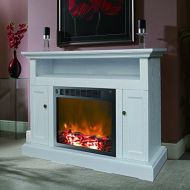 CAMBRIDGE CAM5021-2WHT Sorrento Mantel with Electronic Fireplace Insert, White