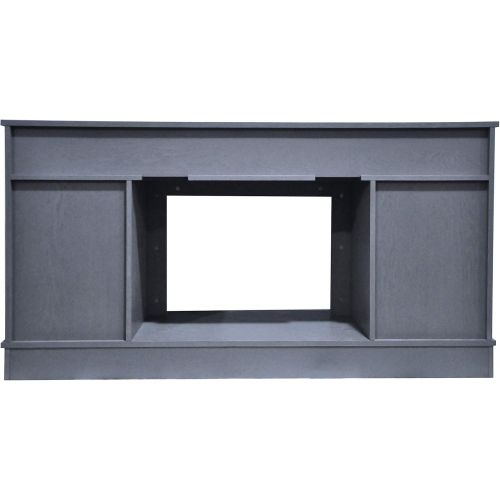  CAMBRIDGE Slate Blue Savona 59 in. Electric Fireplace Entertainment Stand and Enhanced Log Display