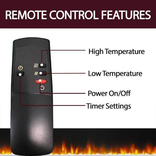 CAMBRIDGE Sorrento Heater with 47-in. Cherry TV Stand, Enhanced Log Display, Multi-Color Flames and a Remote Control, CAM5021-2CHRLG3 Electric Fireplace