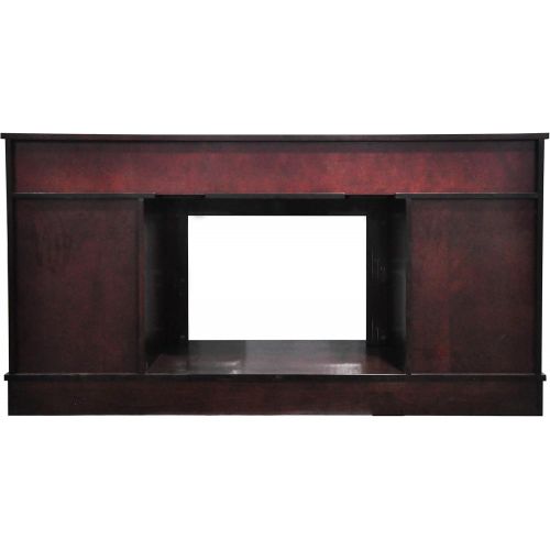  Cambridge CAM6022-1MAHLG2 Savona 59 In. Electric Fireplace in Mahogany with Entertainment Stand and Enhanced Log Display