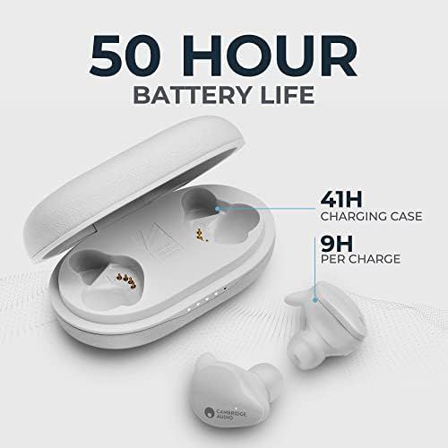  Cambridge Audio Melomania Touch Earbuds, True Wireless Bluetooth 5.0, Hi-Fi Sound, in-Ear Stereo Ear Buds for iPhone and for Android (White)