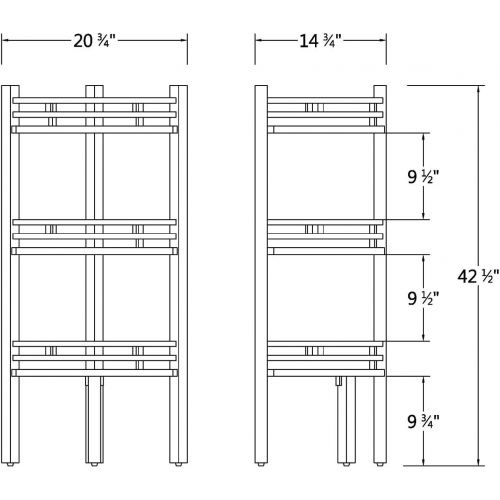  Cambridge-Casual AMZ-250376T Teak SpaShower Corner Shelf, Medium Brown