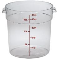 Cambro RFSCW18135 Camwear Polycarbonate Round Food Storage container, 18 Quart Clear