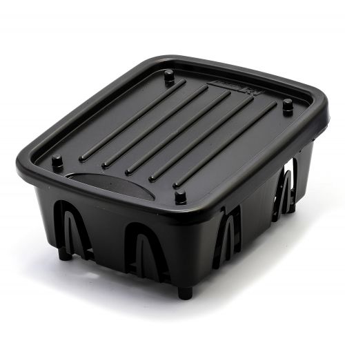  Camco Durable Mini Dish Drainer Rack and Tray Perfect for RV Sinks, Marine Sinks, and Compact Kitchen Sinks- Black (43512)