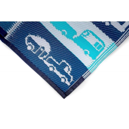  Camco Handy Mat with Strap, Perfect for Picnics, Beaches, RV and Outings, Weather-Proof and Mold/Mildew Resistant (Green/Turquoise - 60 x 78) (42806)