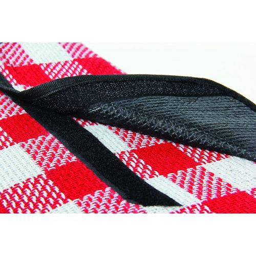  Camco Classic Red & White Checkered Picnic Blanket with Waterproof Backing - Includes Convenient Carry Strap|Comfortable and Durable Material|Measures 51 x 59 - (42803)