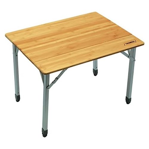  [아마존베스트]Camco 51895 Bamboo Folding Table with Aluminum Legs- Compact Design