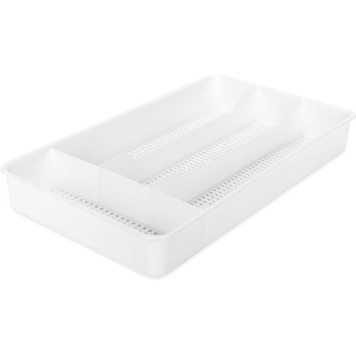  Camco 43508 Cutlery Tray - Designed for RV and Compact Kitchen Drawers - Easily Organize and Store Kitchen Flatware - White