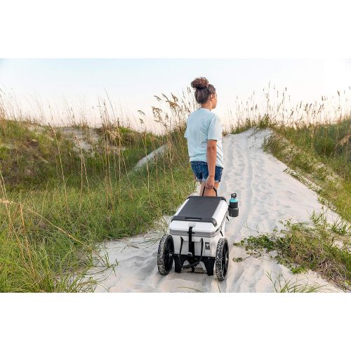  Camco 51798-A Cooler Cart Kit Features a Heavy-Duty Design & Adjusts up to 17.5 Wide Includes Durable Straps & 12 Wheels , White