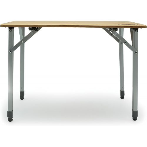  Camco 51895 Bamboo Folding Table with Aluminum Legs- Compact Design