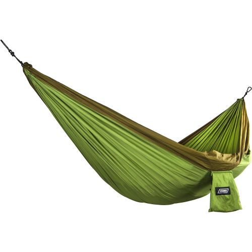  Camco Camping Hammock with Attached Storage Bag - Durable Comfortable Nylon Material, Supports 400 lbs, Perfect for Camping, Hiking, Beaches, Parks, Porches, Patios and Indoors - (