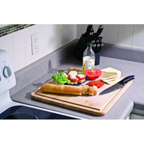  Camco 43753 A Hardwood Cutting Board and Stove Topper With Non Skid Backing, Includes Flexible Cutting Mat