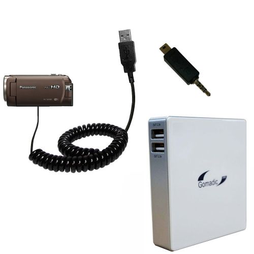  Gomadic Unique Portable Rechargeable Battery Pack designed for the Panasonic HC-W580 - High Capacity charger that fits in your pocket