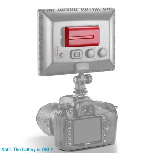 니워 Neewer 2-Pack 2600mAh Red Rechargeable Battery Replacement NP-F550 and USB Dual Charger for Sony HandyCams Neewer CN-160 CN-216 LED Light, 759 760 S7 Field Monitor Others Use NP-F5