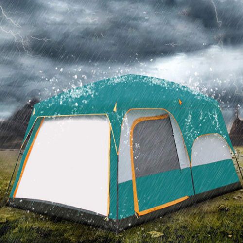  Camel cup Tent Camping Tent Sunshade Rainproof Tent Multiplayer 6 people-12 People Two Rooms one Hall Double Tent Easy to Install Camping Tent Outdoor use Instant pop-up Family Cam