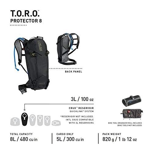  [아마존베스트]CamelBak T.O.R.O. Protector 8 Hydration Pack, 100oz