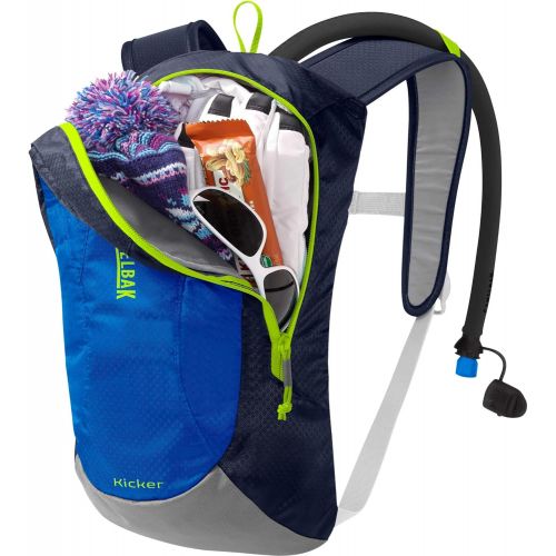  CamelBak Kicker Ski Hydration Pack, Prince Blue/Lime Green, 1.5 L/50 oz