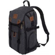 DIGIANT DSLR Camera Backpack, 21 Canvas Camera Bag with Rain Cover for CamerasLensesTablet15.6-inch Laptop
