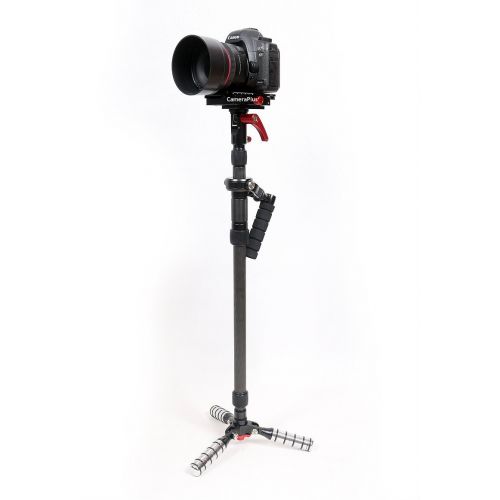  Cameraplus CameraPlus - MTS Proffesional Premium Quality Carbon Fiber Handheld Camera StabilizerTripod Steadycam Video Rig with Single Handle Arm, Tripod and Weights for Gopro Digital SLR Ca