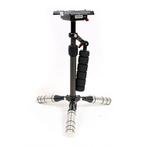  Cameraplus CameraPlus - MTS-Mini Professional Premium Quality Mini Carbon Fiber Handheld Camera StabilizerTripod Video Rig with Single Handle Arm, Tripod and Weights for Gopro Digital SLR Ca