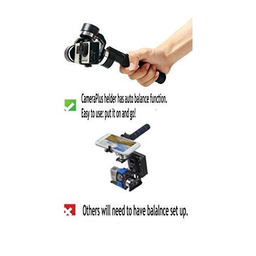  CameraPlus - Pro4 New Advanced Model Auto balance 3-Axis Handheld Brushless Gopro Steady Gimbal Camera Mount with Vibration filter function for for Gopro 1 2 3/3+ 4 - easy to opera