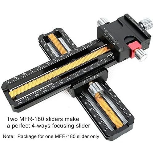  Cameraplus CamerePlus MFR-180 180mm Precision Aluminium 4-Way Macro Slider (2 Sliders) - The Best Focusing Rail for Macro Photography (2 Ways (one Slider))