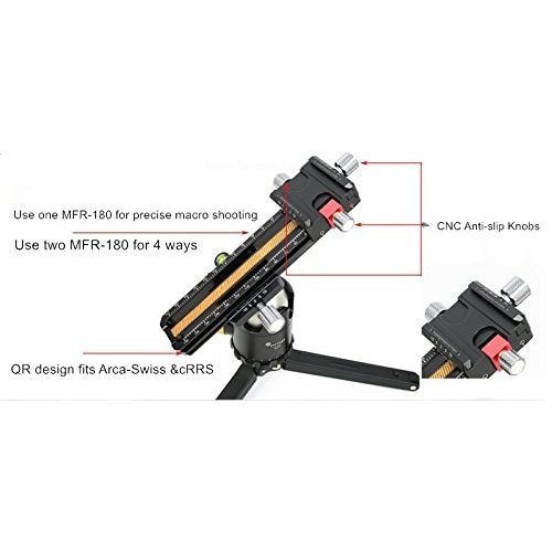  Cameraplus CamerePlus MFR-180 180mm Precision Aluminium 4-Way Macro Slider (2 Sliders) - The Best Focusing Rail for Macro Photography (4 Ways (Two silders))