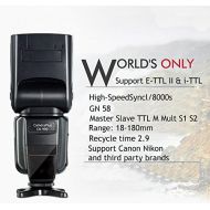 Cameraplus CameraPlus - CN-990 High Speed Sync 18000s i-TTL & e-TTL Master Flash Speedlite for Nikon and Canon Cameras