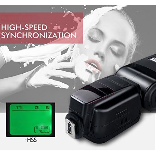  Cameraplus CameraPlus - CN-990 High Speed Sync 18000s i-TTL & e-TTL Master Flash Speedlite for Nikon and Canon Cameras