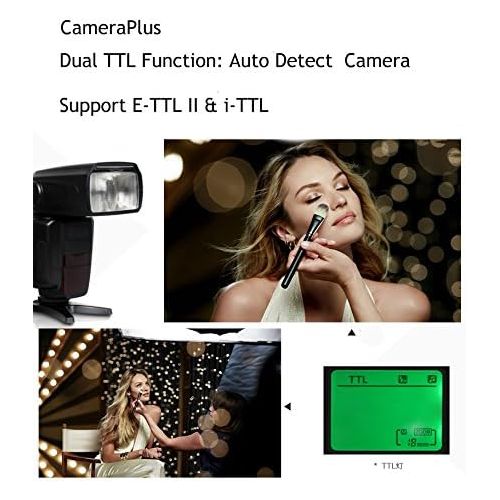  Cameraplus CameraPlus - CN-990 High Speed Sync 18000s i-TTL & e-TTL Master Flash Speedlite for Nikon and Canon Cameras