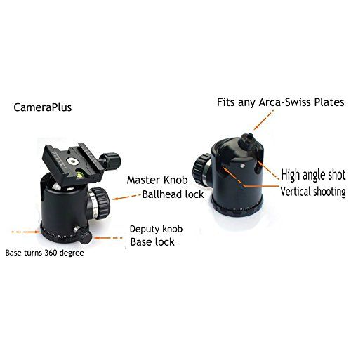  Cameraplus CameraPlus - FDB-44 Professional Ball Head with 44mm Sphere Arca  RRS Compatible