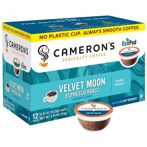  Camerons Coffee Single Serve Pods, Velvet Moon, 12 Count (Pack of 1)