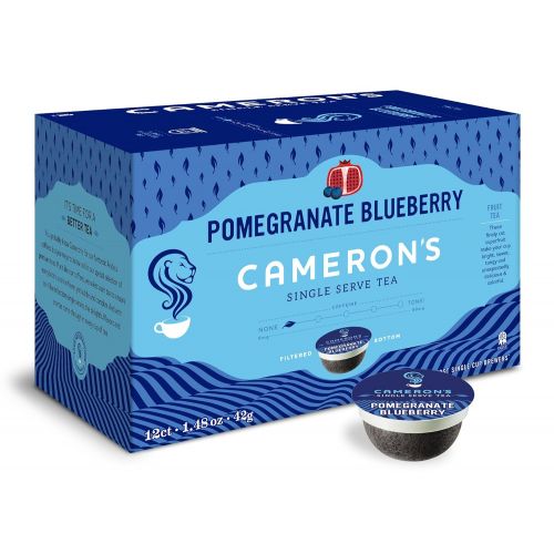  Camerons Coffee Single Serve Pods, Pomegranate Blueberry Tea, 12 Count (Pack of 6)