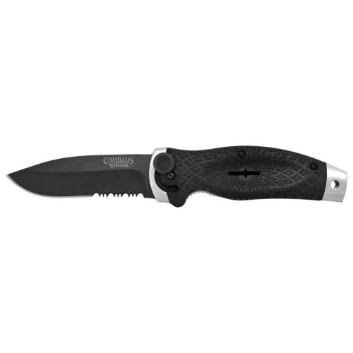  Camillus Cuda Sarkis, Carbonitride Titanium Folding Pocket Clip Knife, Japanese AUS-8 Steel, Ergonomic Non-Slip Grip Handle