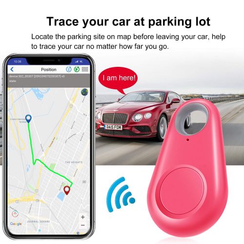  Camlinbo 4 Pack Smart GPS Tracker Key Finder Locator Wireless Anti Lost Alarm Sensor Device for Kids Dogs Car Wallet Pets Cats Motorcycles Luggage Smart Phone Selfie Shutter APP Control Com