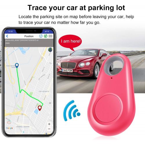  [아마존베스트]Camlinbo 4 Pack Smart GPS Tracker Key Finder Locator Wireless Anti Lost Alarm Sensor Device for Kids Dogs Car Wallet Pets Cats Motorcycles Luggage Smart Phone Selfie Shutter APP Control Com