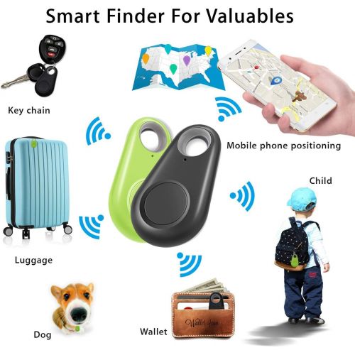  [아마존베스트]Camlinbo 4 Pack Smart GPS Tracker Key Finder Locator Wireless Anti Lost Alarm Sensor Device for Kids Dogs Car Wallet Pets Cats Motorcycles Luggage Smart Phone Selfie Shutter APP Control Com